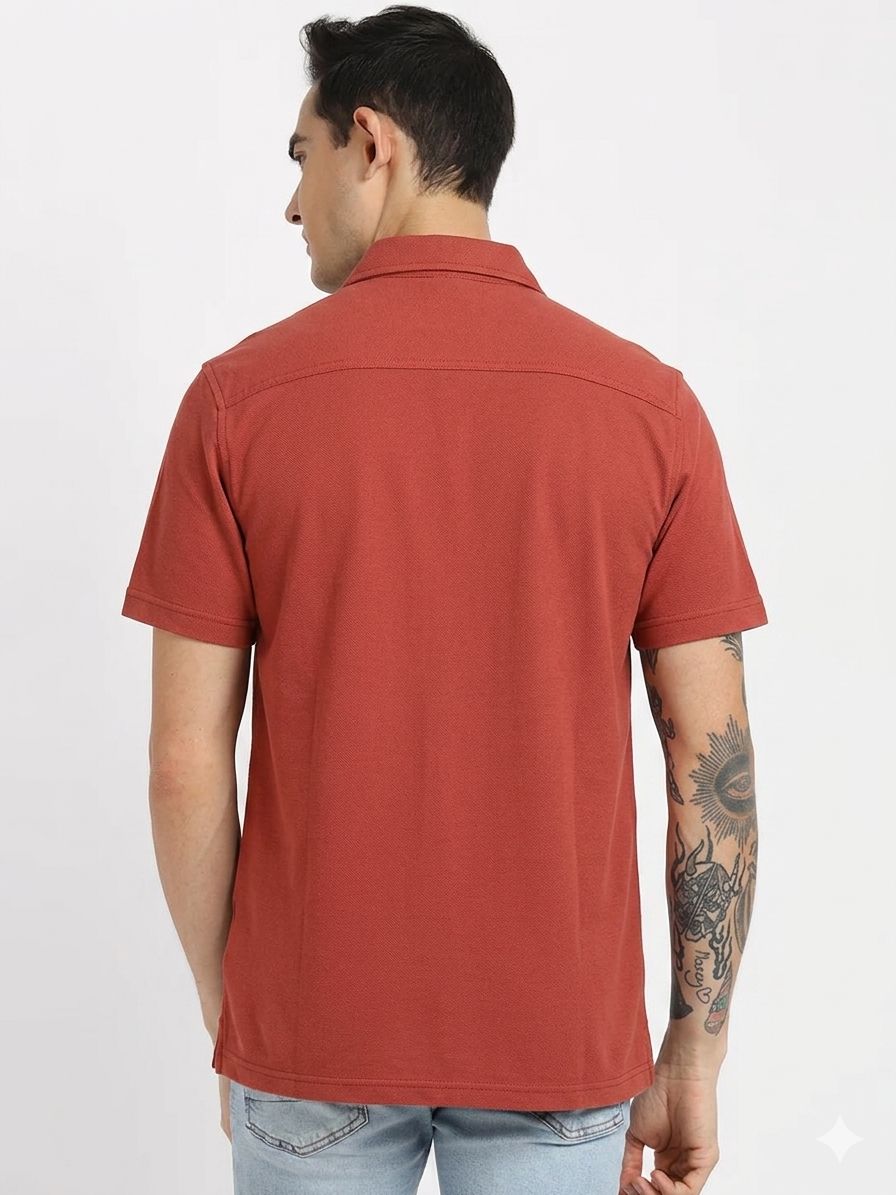 Safari Double Pocket Collar Shirt