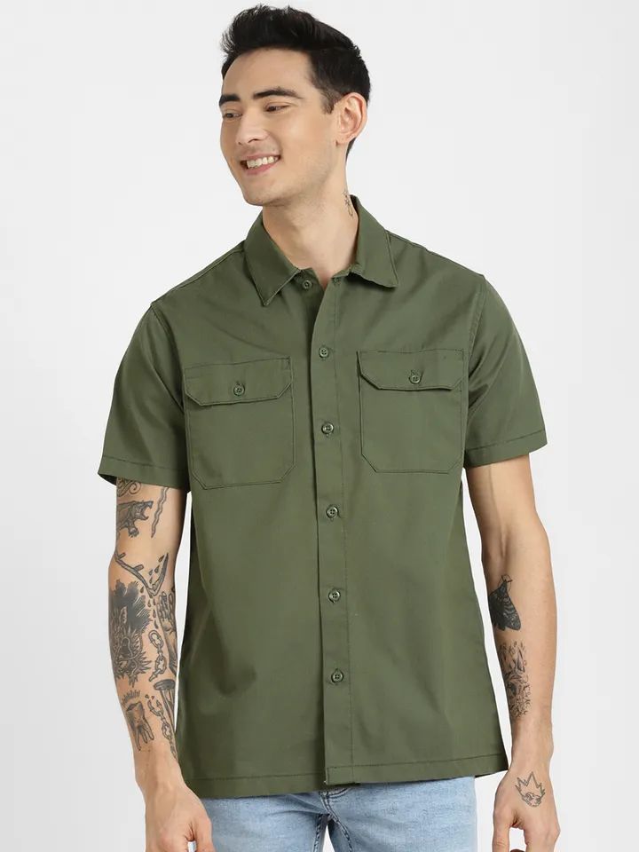 Safari Double Pocket Collar Shirt
