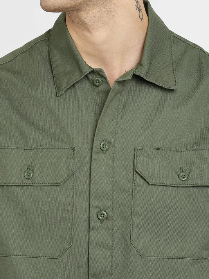 Safari Double Pocket Collar Shirt
